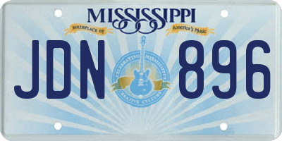 MS license plate JDN896