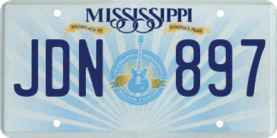 MS license plate JDN897