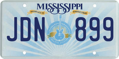 MS license plate JDN899