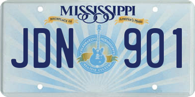 MS license plate JDN901