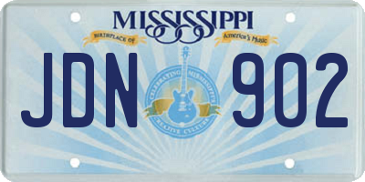 MS license plate JDN902