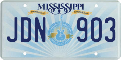 MS license plate JDN903