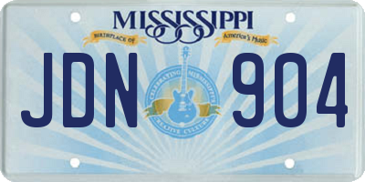 MS license plate JDN904