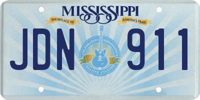 MS license plate JDN911