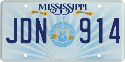 MS license plate JDN914