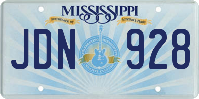MS license plate JDN928