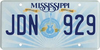 MS license plate JDN929