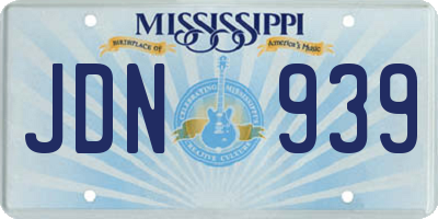 MS license plate JDN939