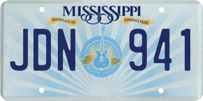 MS license plate JDN941