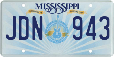 MS license plate JDN943