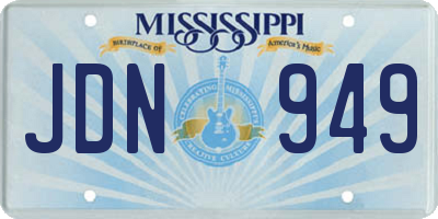 MS license plate JDN949