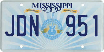 MS license plate JDN951