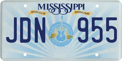 MS license plate JDN955