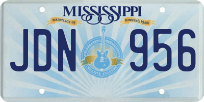 MS license plate JDN956