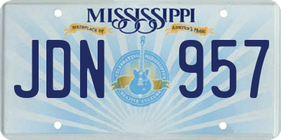 MS license plate JDN957