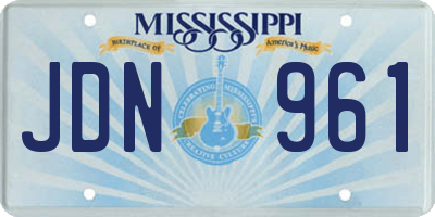 MS license plate JDN961