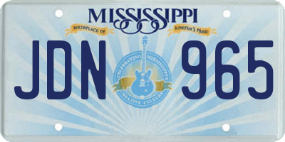 MS license plate JDN965