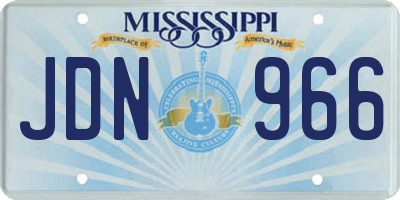 MS license plate JDN966