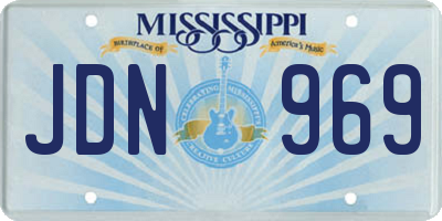 MS license plate JDN969