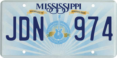 MS license plate JDN974