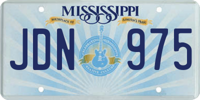 MS license plate JDN975