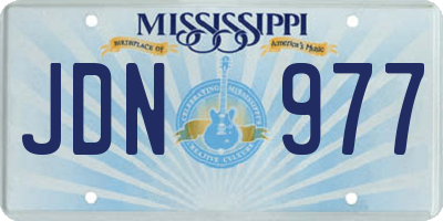 MS license plate JDN977