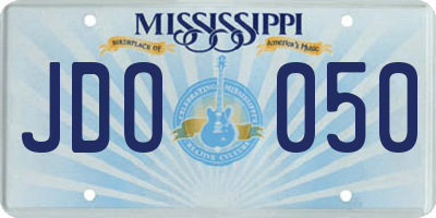 MS license plate JDO050