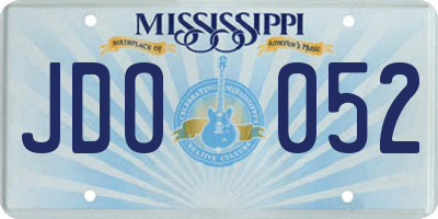 MS license plate JDO052