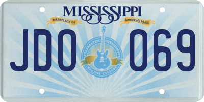 MS license plate JDO069