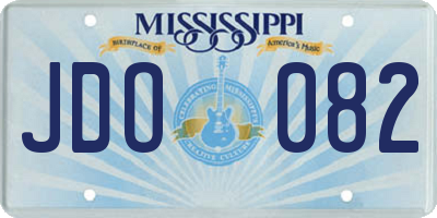 MS license plate JDO082