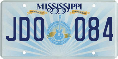 MS license plate JDO084