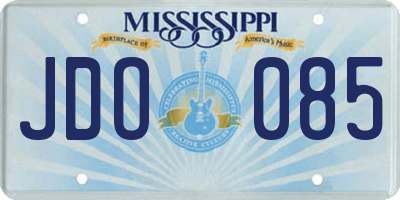 MS license plate JDO085
