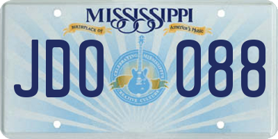 MS license plate JDO088