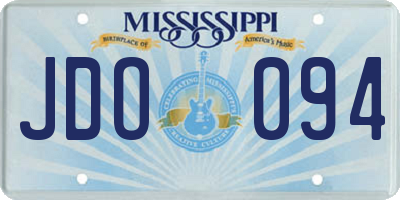 MS license plate JDO094