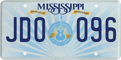 MS license plate JDO096