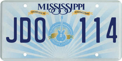 MS license plate JDO114