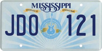 MS license plate JDO121