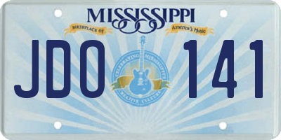 MS license plate JDO141