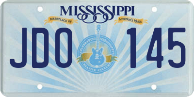 MS license plate JDO145