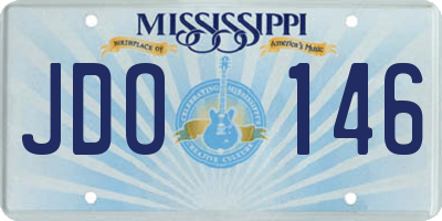 MS license plate JDO146