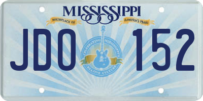 MS license plate JDO152