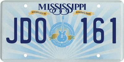 MS license plate JDO161