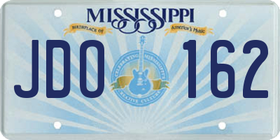 MS license plate JDO162
