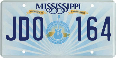 MS license plate JDO164