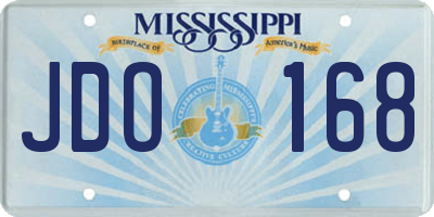 MS license plate JDO168