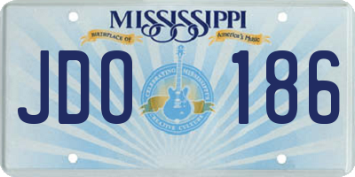 MS license plate JDO186