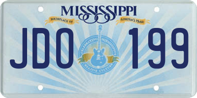 MS license plate JDO199