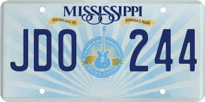 MS license plate JDO244