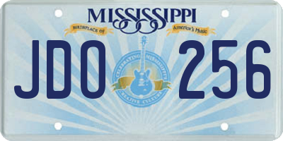 MS license plate JDO256