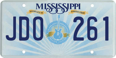 MS license plate JDO261